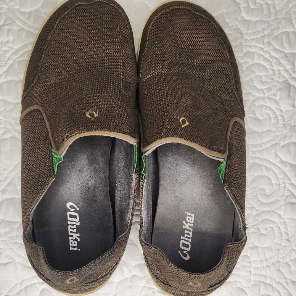 OluKai Men's Size 10 Nohea Mesh Slip on Shoes Loafers Boat Deck Casual Comfort